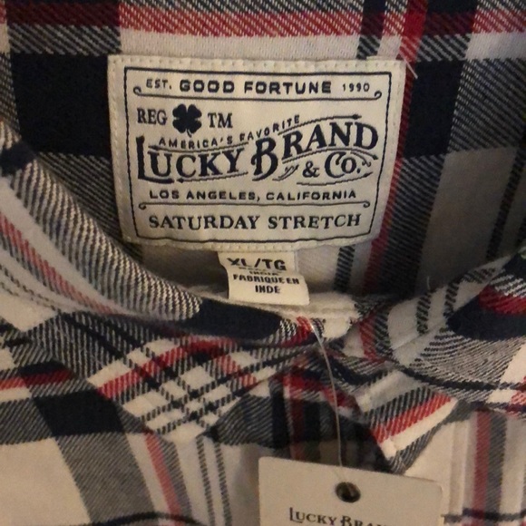 Brand New Button Down Flannel ( Lucky Brand ) - Picture 2 of 5